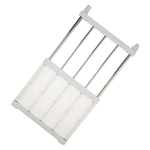 PRETYZOOM Bathroom Storage Shelf Rack Organizer Retractable Stand 1pc Wardrobe Rack Partition Layer Shelf Easy Install