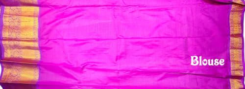 Image of VFCollections Women's Traditional Handloom Kanchipuram Silk Pure Pattu Sarees | Rich Zari Woven Design | Bridal Saree | Unstitched Blouse