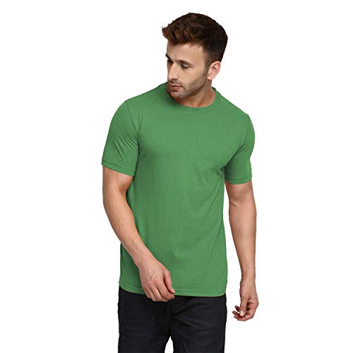 Image of Akshya t Shirt Men Cotton | Tshirt Men Round Neck|Round Neck Tshirt Half Sleeves-Light Green, Msize