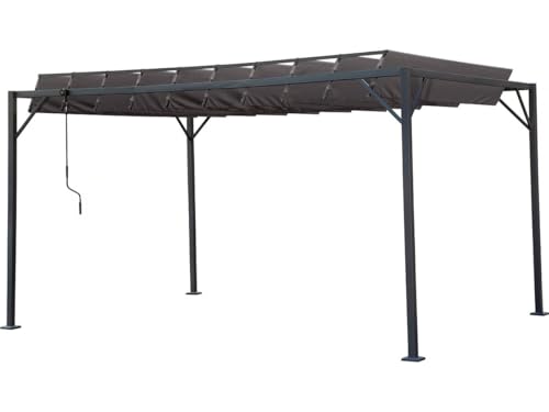 Habitat et Jardin Pérgola bioclimática de Tejido  3x4 m - Antracita