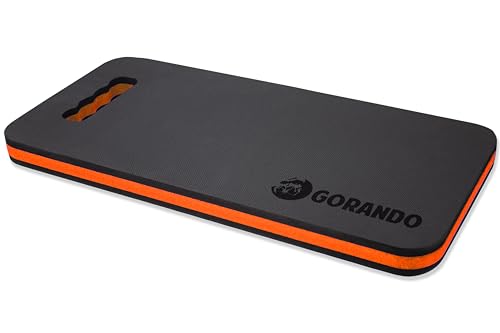 GORANDO® Premium Kniekissen |orange| Kniebrett | Knieunterlage - Ideal für die Arbeit in Werkstatt, Haus, Garten | Knieschoner, Knie-Matte, Sitz-Unterlage…