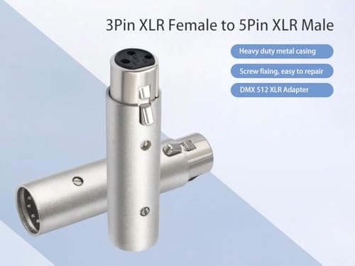 Adaptador XLR 3 pines a 5 pines, pack 2 unidades miniatura 7