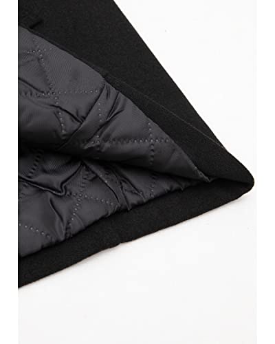 Lisskolo Men's Wool Blend Double Breasted Pea Coat Classic Notched Collar Warm Woolen Coats Winter Outwear Jackets 6