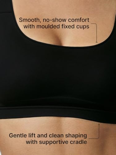 Image of Enamor Bamboo Cotton IB07, Women's Pop-on Bra - 3X Softer, 4X More Absorbent, Antimicrobial, Padded, Wirefree, Full Coverage