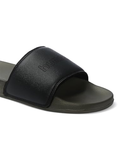Image of hummel CLASSIC MEN SLIDERS Comfortable Cushioned Sole Arch Support Durable Lightweight Flexible Trendy Style Flip flops and Slippers Slides for Men Daily use Chappal