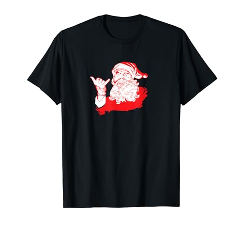 Letrero de Papá Noel Shaka Retro Good Vibes Christmas Santa Camiseta