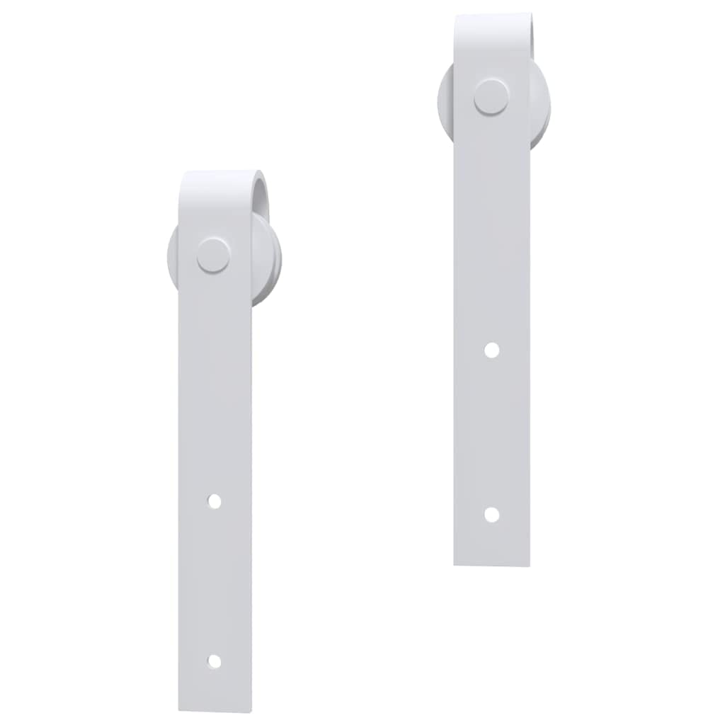 vidaXL Kit Accessori per Porta Scorrevole 183 cm in Acciaio Bianco