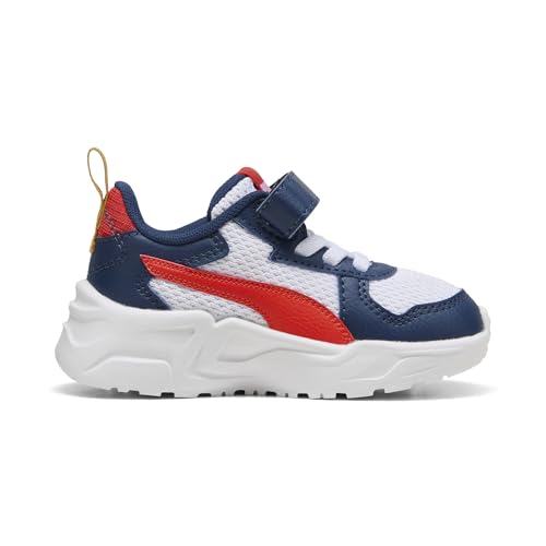 PUMA Mixte bébé Trinity Lite AC+ INF Sneaker, White-Fierce Red-Persian Blue, 20.5 EU