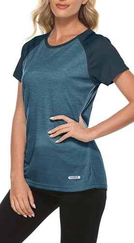 MoFiz Women's Short Sleeve UPF 50+ Sun Protection Sports T-Shirt Quick Dry Running Workout Athletic Tee Top2