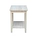 Portman Accent Table Solid Parawood Unfinished Wood 16