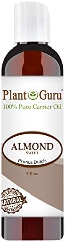 Sweet Almond Oil 4 oz Cold Pressed Carrier 100% Pure Natural For Skin, Body, Face, and Hair Growth Moisturizer. Great For Creams, Lotions, Lip balm and Soap Making