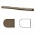 Noce Travertine Honed 1/2 X 12 Pencil Liner Trim Molding - Lot of 50 pcs.