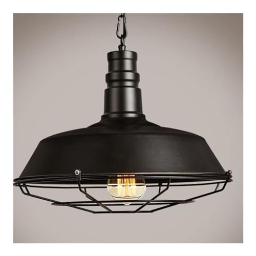 Lustres et lumière industrielle américaine en métal brossé noir D1-Xyca pour la maison