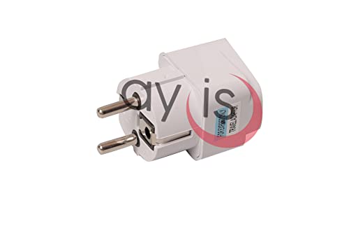 Adaptör; AY-İŞ Evrensel Seyahat Fişi Beyaz AB Normu, 250V AC 10~16A