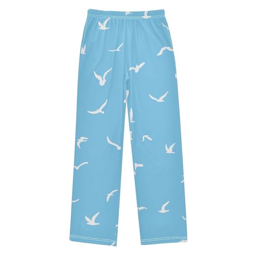 Silhouette Birds Boys Pants Boys Athletic Pants Long Pant for Boywith Pockets Wide-Leg Size 6-14Y