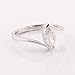 Dsnyu 14 Karat Gold Jewelry Rings, Eternity Ring for Women White Gold Solitaire with Marquise Shape Moissanite 1ct Band Fashion Trendy Size 9