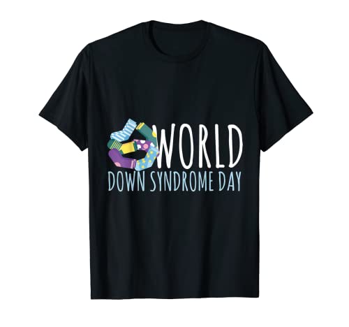Calcetines de síndrome del Día Mundial de Down y diseño de impresión de mano Camiseta