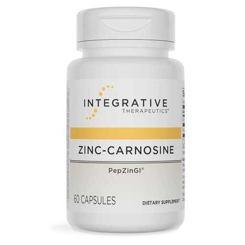 Integrative Therapeutics Zinc-Carnosine - Digestive & Gut Health Support* - GI Tract Support* - Supports Immune Health* - Easy-to-Swallow - Vegan Gluten-Free & Dairy-Free - 60 Capsules (60 Servings)