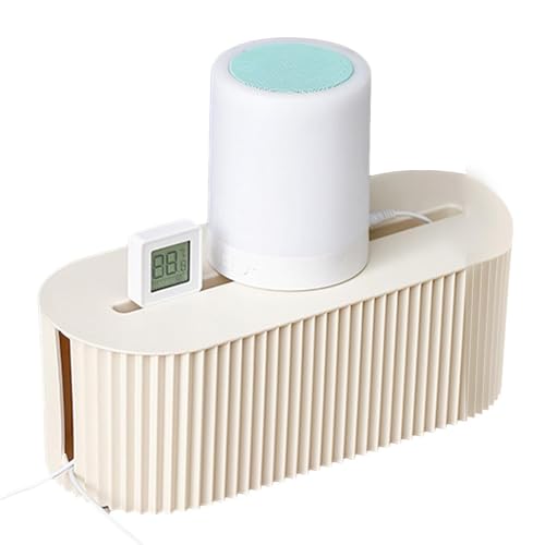 Qurygin Soporte de almacenamiento para regleta de alimentación, cajas de almacenamiento de cables portátiles, cajas de regleta de alimentación, ocultador de cables multifuncional y caja de gestión,