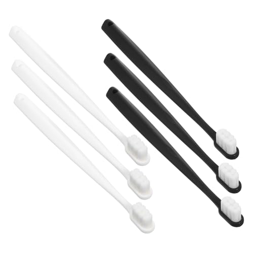 HIAKDOFT 6 piezas Cepillos de Dientes Suaves para Adultos y Embarazadas Diseño Segmentado para Limpieza Profunda Compacto y Ergonómico para Uso Diario y Viajes Colores