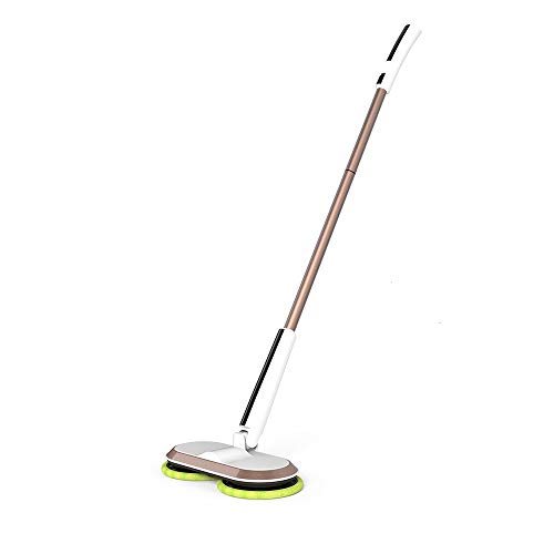 GOBOT Cordless Electric Mop Floor Scrubber with Rechargeable Battery & 2 Replacement Microfiber