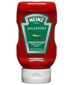 Heinz Tomato Ketchup With Jalapeno 14Oz Bottles