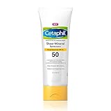 CETAPHIL Sheer Mineral Sunscreen Lotion for Face & Body | 3 fl oz | 100% Mineral Sunscreen: Zinc Oxide & Titanium Dioxide | Broad Spectrum SPF 50 | For Sensitive Skin | Dermatologist Recommended Brand