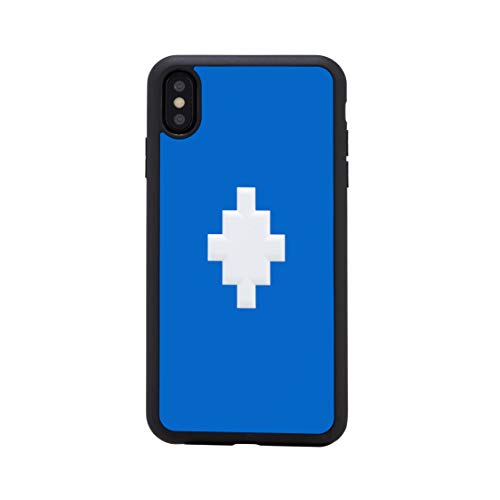 MARCELO BURLON COUNTY OF MILAN Cover/Custodia Compatibile con iPhone XS Max - Custodia Burlon Originale con Vetro temprato 9H - Semi-Flessibile - Soft Touch e Antiurto - Protezione Frontale rialzata