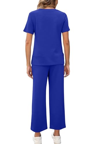 Image of XIEERDUO Women's 2 Piece Outfits Summer Lounge Sets Side Slit Loungewear