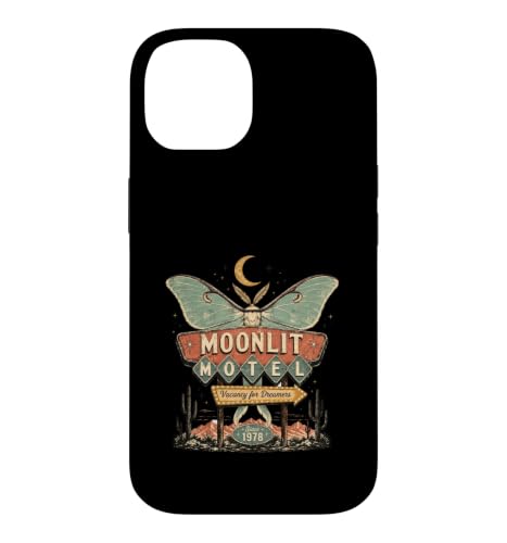Moonlit Motel �o�^�t���C�T�C�� ���g�� �f�U�[�g���[�e�� �X�}�z�P�[�X iPhone 14 �p
