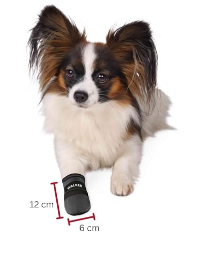 TRIXIE Pfotenschutz Walker - 2 Stück - unterstützt Heilung von Verletzung - Vinylsohle für festen Halt - mit Klettverschluss - Größe S - Pfotenbreite: 6 cm - Länge: 12 cm - 1956