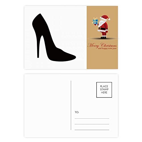 Cartes postales Père Noël stylé talons hauts noirs - Lot de 20 parfait pour offrir à Noël