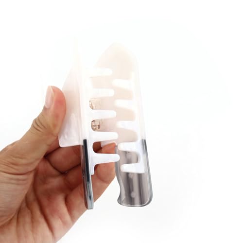 Funny Knife Large Acetate Hair Claw, Personalized Hair Clip for Women White