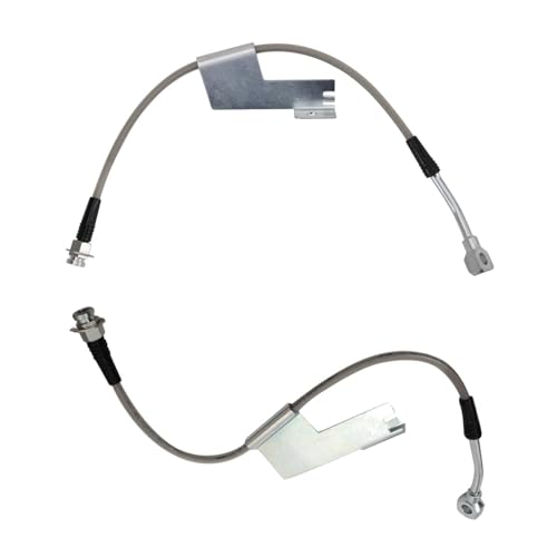 Image of TRQ Front Brake Hose Set Compatible with 1995-1999 Chevrolet C1500 Suburban 1989-2000 C2500 1996-1999 C2500 Suburban 1988-2000 C3500 GMC