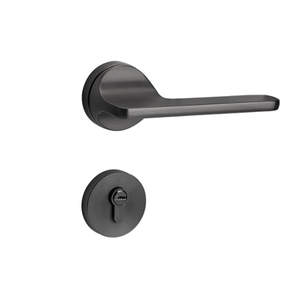 Serrure de porte silencieuse fendue noire au design magnétique haut de gamme