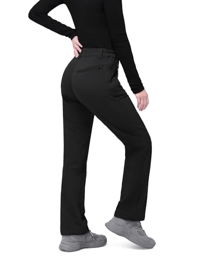 33,000ft Womens Waterproof Hiking Pants Fleece-Lined Snow Pants Windproof Warm Ski Pants for Snowboarding2