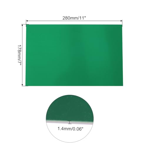 Image of MECCANIXITY ABS Engraving Double Color Sheet 7x11inch Dark Green /White for Badge, Sign, DIY Carving Pack of 12