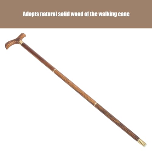 Bengala dobrável profissional, bengala de madeira de ébano com cabo em T Bengala dobrável Bengala au