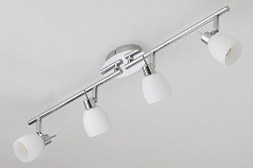 Colore: cromo/vetro bianco LED soffitto luce cromo 4 x 2, 2W caldo WeioŸ Prisma 2882-048