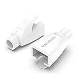【Impermeable y Prueba Polvo】 - Tapas de cable de plástico alivio de tensión evitan eficazmente que el polvo o el agua entren en el cable, y evitan el mal contacto con el cable de red.