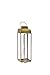 Serene Spaces Living Small Square Gold Lantern, Ideal for Wedding Reception, Event, Patio, Garden, Home, Sold Individually, Measures 9.5