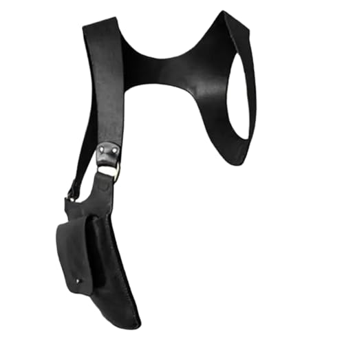 Yaoliucp Allgemeine vertikale Waffe | Schulterholster PU Leder Schulter verstellbare Schulterholster für verdeckte Trage einzelner Beutel Schulter -Holter für Männer Cosplay Steampunk Partys