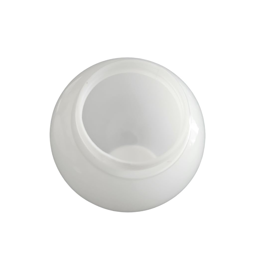 Kugel Lampenschirm Zaunpfahlleuchten Kugelglas für eine Aussenleuchte Ersatzschirm Lampenglas Ersatzglas Ø 15cm (Glas: weiß 15cm / mit Gewinde)