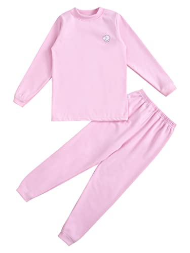 Kids Boys Girls 2Pcs Thermal Underwear Set Winter Warm Base Layer Long Sleeve Tops with Pants Outfits3