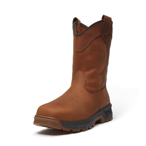Timberland PRO Timberland PRO Men's TiTAN EV Pull On Composite Safety Toe Industrial Work Boot, Medium Brown Full Grain, 10 W US