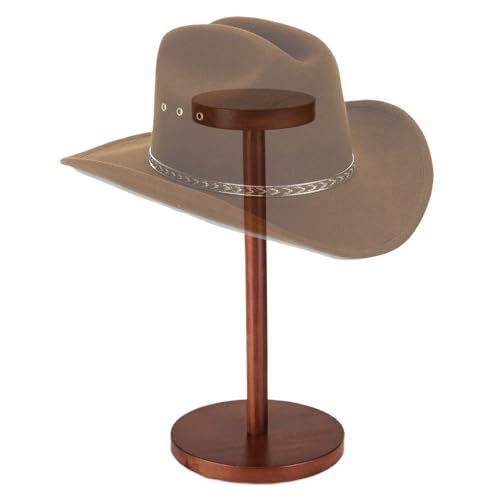Generisch Soporte para sombreros | Soporte de madera para casco | Soporte decorativo para exhibición de pelucas para dormitorio, venta minorista, joyas, relojes, coleccionables, modelos, muñecas