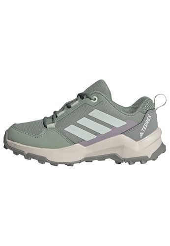 adidas Terrex Ax4r Hiking Shoes, Zapatos de Senderismo Unisex niños, Silver Green Linen Green Preloved Fig, 28.5 EU