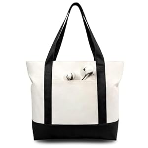 Organix 100% Organic Cotton Sheeting Tote Bag for Shopping, Grocery, Travel, Zipper Tote Bag with Sturdy Handle, 1|3|6|30 Set