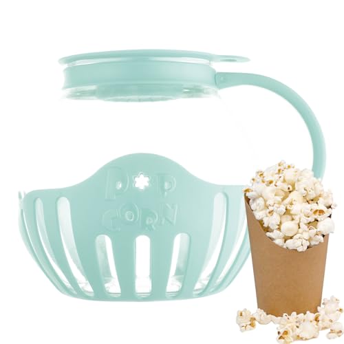 Popper Popcorn | Máquina Para Hacer Palomitas De Maíz | Cuenco Plegable Silicona Con | Tazón Para Palomitas De Maíz Con Tapa | Vidrio De Borosilicato Resistente A La Temperatura