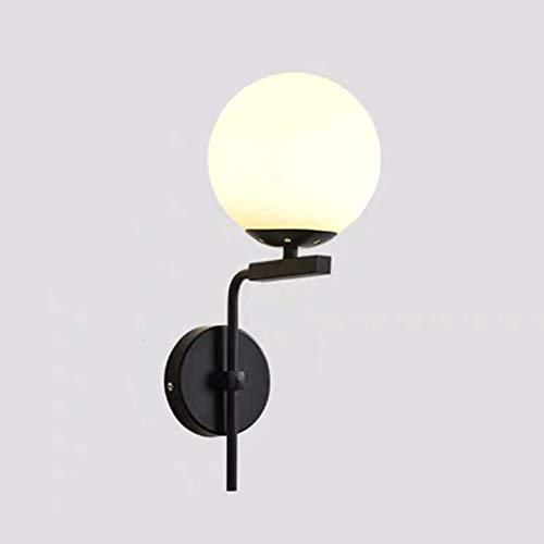 Accesorio de iluminación de pared dorado E27 y bola de cristal para salón